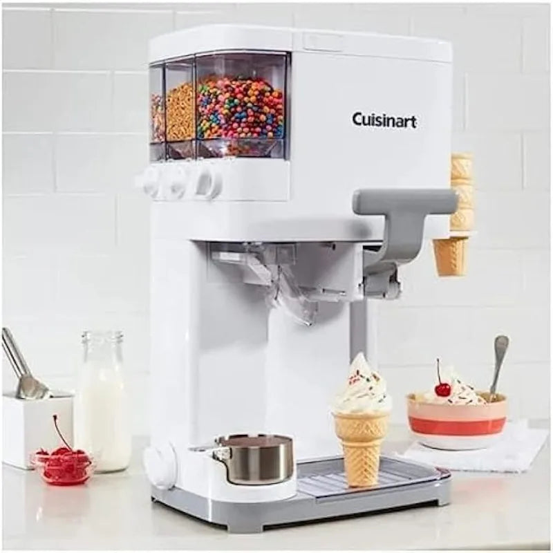 Soft Serve Ice Cream Machine 1.5qt, White