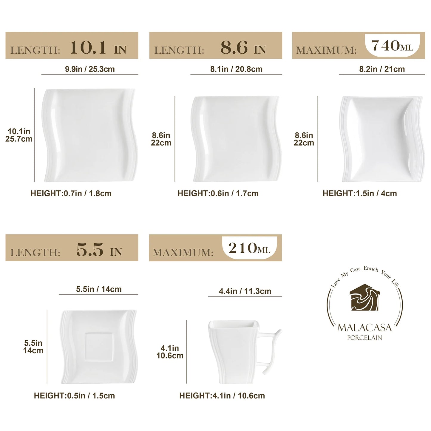 Marble Porcelain Dinnerware Set, Fired at High Temperature, Microwave & Dishwasher Safe, 30pc or 60pc Sets