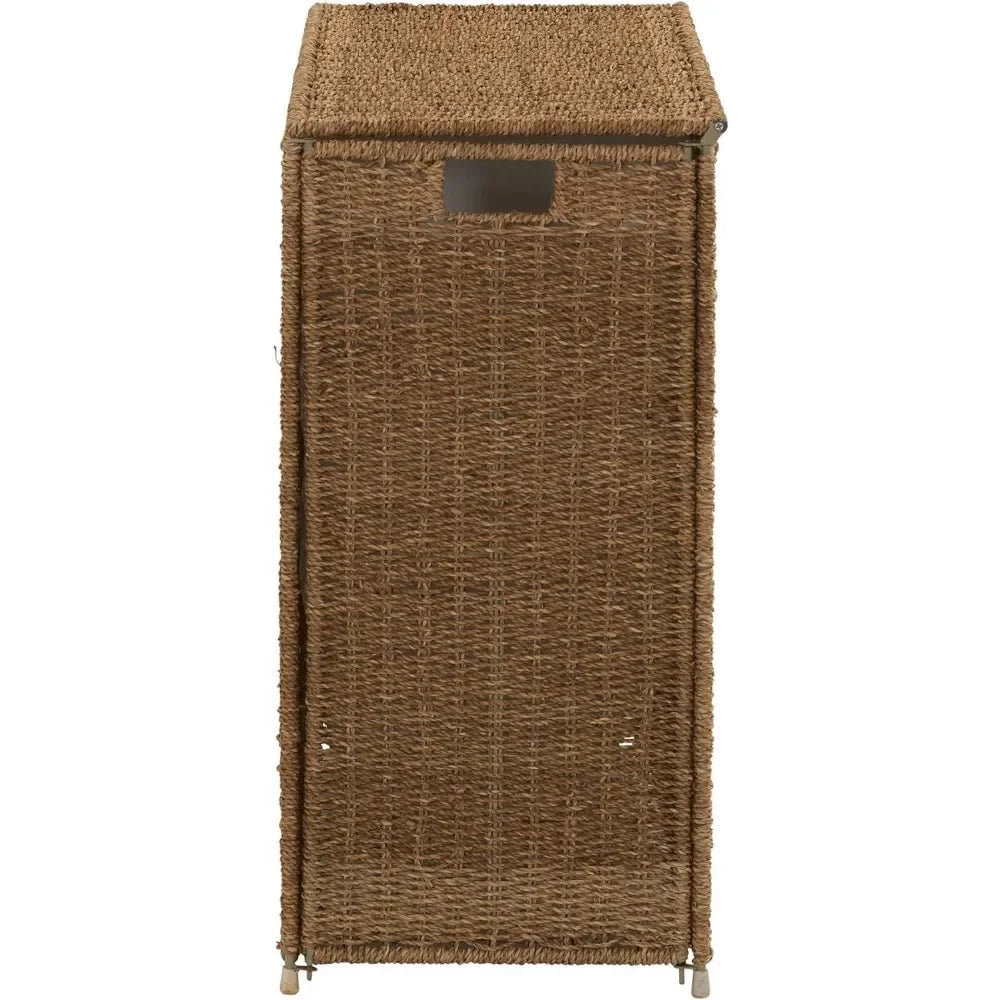 Wicker 3 Section Clothes Hamper