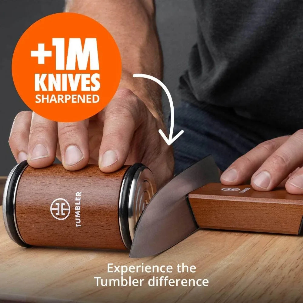 The Original Tumbler Rolling Knife Sharpener™, Diamond Knife Sharpening Kit for Kitchen & Specialty Knives