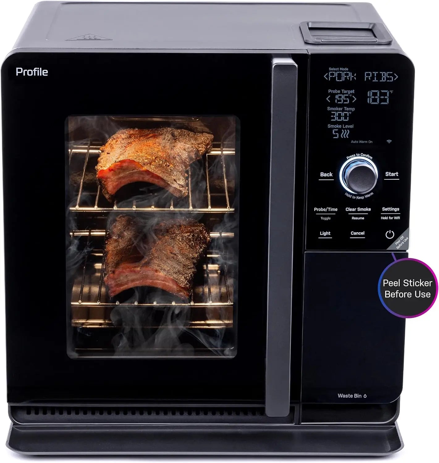 Smart Indoor Electric Smoker with Active Smoke Filtration, Precision Smoke Control, 5 Smoke Settings & Wi-Fi Connected